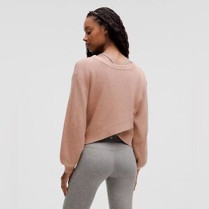 LULULEMON Reversible Crossover Sweater W’s XS Warm Beige Cotton Blend Crewneck